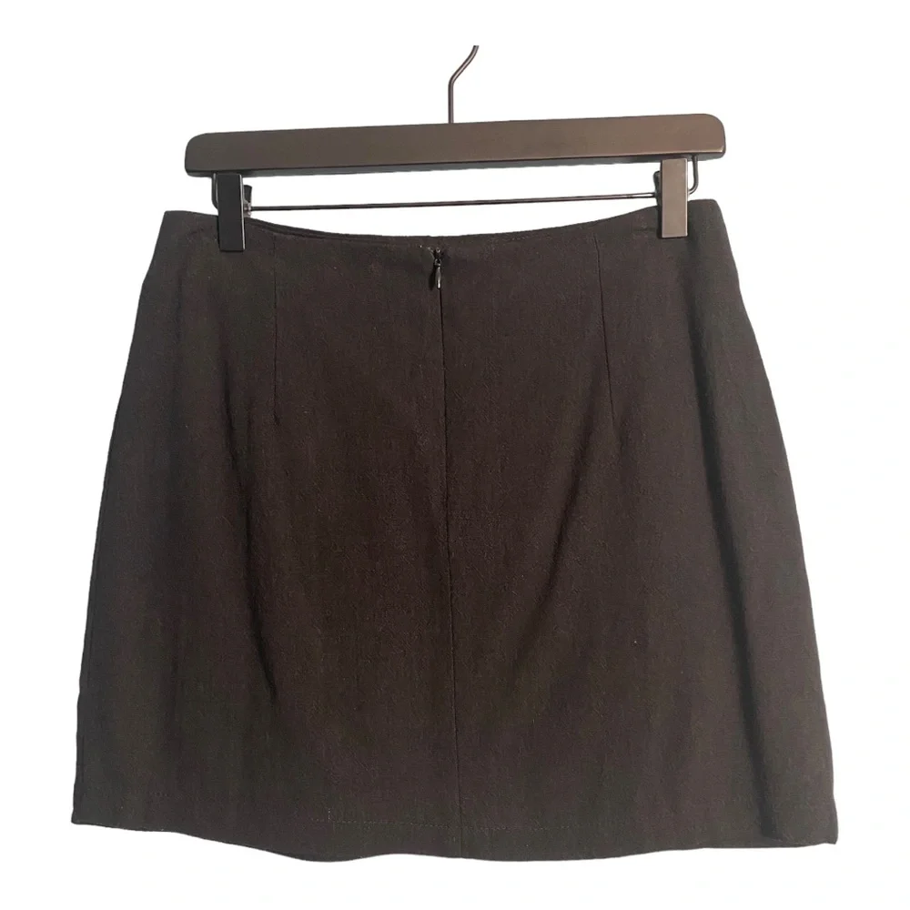 Umgee Floral Embroidered Miniskirt - Size S, Black/Muti - Picture 5 of 8
